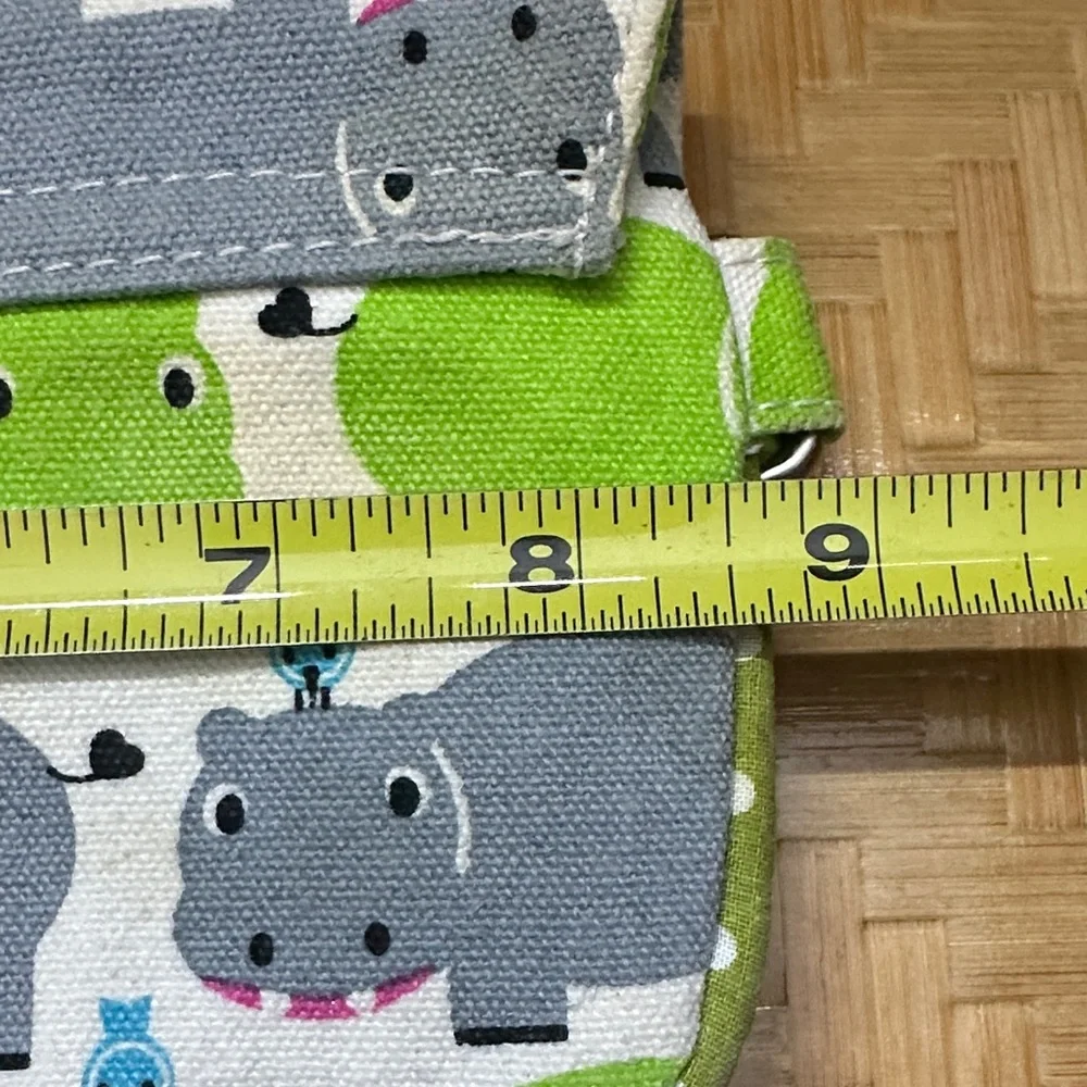 Bungalow 360 Green and Gray Hippo Wristlet